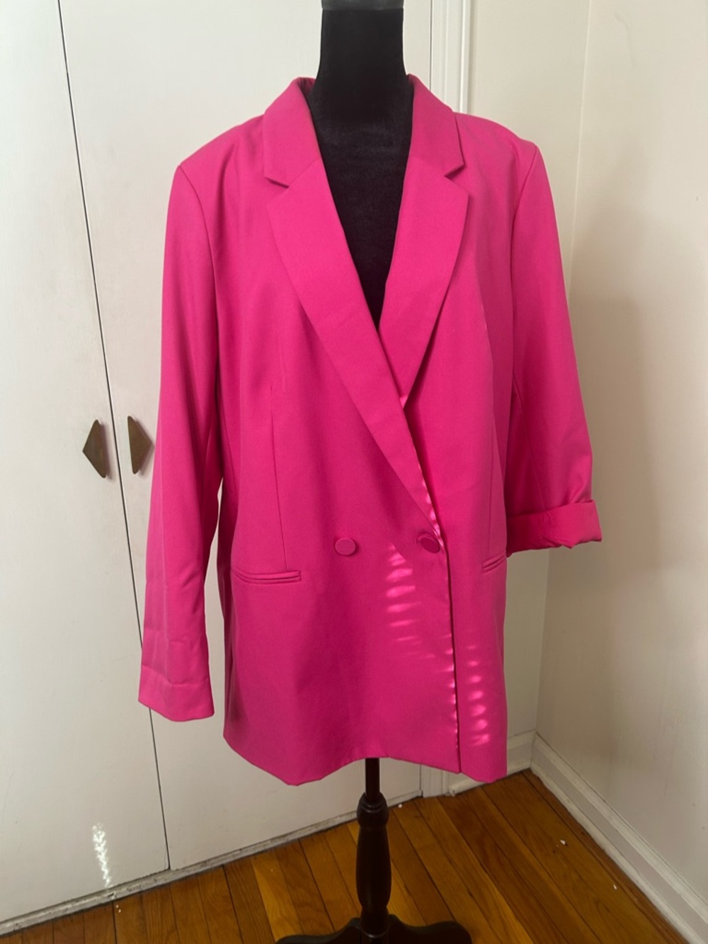 H&M Hot Pink Double-Button Blazer